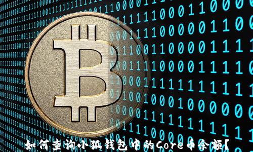 如何查询小狐钱包中的Core币余额?